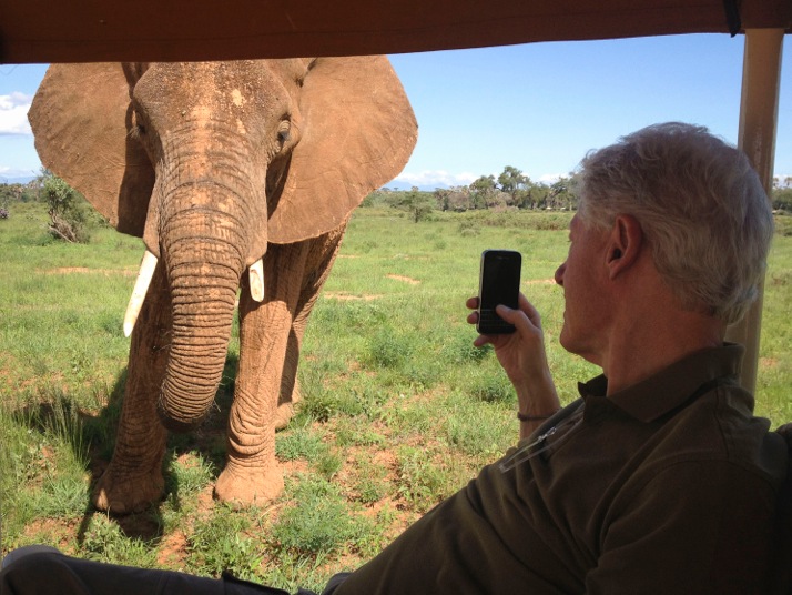 Bill Clinton, Hilary Clinton, Chelsea Clinton, Save the Elephants, STE, Samburu National Reserve, Kenya, Elephant Watch Portfolio, EWP, STE visitors centre, elephants, Clinton's Foundation