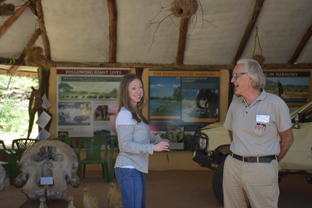 Bill Clinton, Hilary Clinton, Chelsea Clinton, Save the Elephants, STE, Samburu National Reserve, Kenya, Elephant Watch Portfolio, EWP, STE visitors centre, elephants, Clinton's Foundation